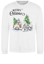 Load image into Gallery viewer, Adults Snowman Truck Christmas Jumper.
