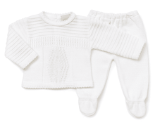 Load image into Gallery viewer, Diamond knitted 2 piece legging set White
