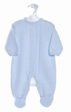 Load image into Gallery viewer, Blue Cable Knitted Onesie
