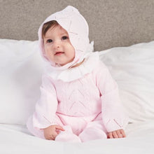 Load image into Gallery viewer, Ruffle Collar Girls Onesie and Bonnet 2 piece set
