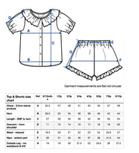 Load image into Gallery viewer, Personalised Children&#39;s Embroidered Frill Short Set.
