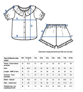 Personalised Children's Embroidered Frill Short Set.