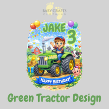 Load image into Gallery viewer, Personalised Children's Tractor Birthday Pyjamas
