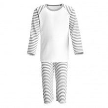 Load image into Gallery viewer, Personalised Children&#39;s Embroidered Stripe Pyjama&#39;s. (Discontinued)
