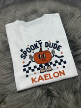 Load image into Gallery viewer, Personalised Children&#39;s Spooky/Cozy Dude T-shirt
