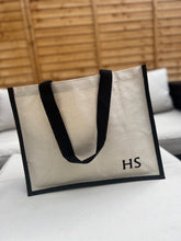Load image into Gallery viewer, Personalised Embroidered Jute Tote Bag
