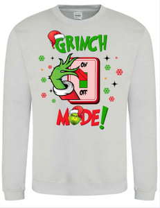 Adults Grinch Mode Christmas Jumper.