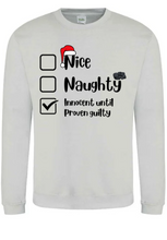 Load image into Gallery viewer, Adults Naughty Or Nice List Christmas Jumper.
