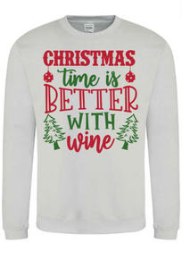 Adults Better With Wine Christmas Jumper.