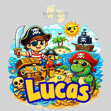 Load image into Gallery viewer, Personalised Children's Pirate T-Shirt
