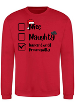 Load image into Gallery viewer, Adults Naughty Or Nice List Christmas Jumper.
