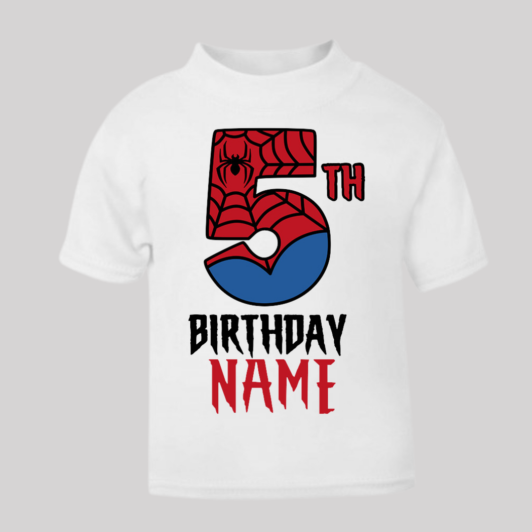 Personalised Children's Boy's Birthday T-Shirt. (Various Colours Available)