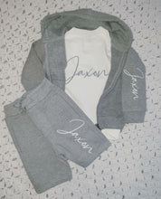 Load image into Gallery viewer, Personalised Children&#39;s Grey Short Tracksuit Set
