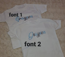 Load image into Gallery viewer, Personalised Children&#39;s Embroidered T-Shirt. - Long Sleeved
