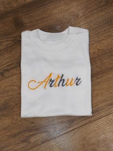 Personalised Children's Embroidered T-Shirt.