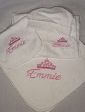 Load image into Gallery viewer, Personalised Embroidered Crown Baby Bundle
