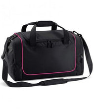 Load image into Gallery viewer, Personalised Children&#39;s Holdall Bag. babycrafts5 Black &amp; Pink 
