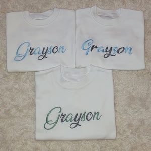 Personalised Children's Embroidered T-Shirt. - Long Sleeved