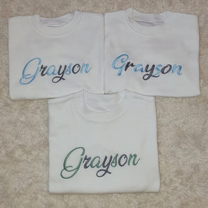 Personalised Children's Embroidered T-Shirt.