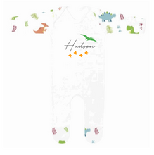 Load image into Gallery viewer, Personalised Dinosaur Babygrow
