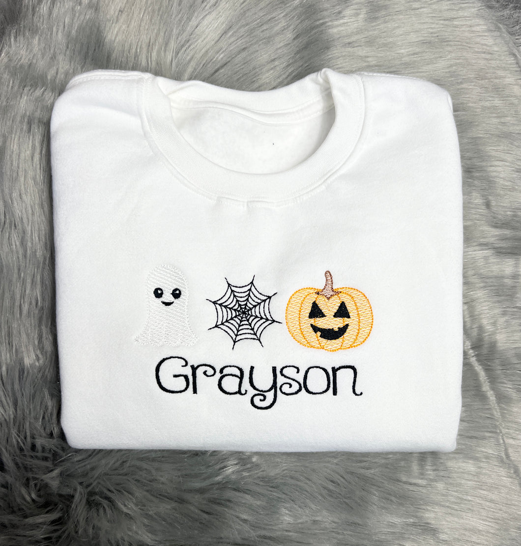 Personalised Embroidered Halloween Sweatshirt