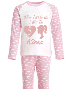 Personalised Children's Barbie Doll Birthday Pyjama's