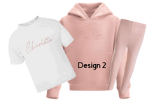 Load image into Gallery viewer, Children&#39;s Personalised Rose Gold Hoody set - BabyCraftsUK
