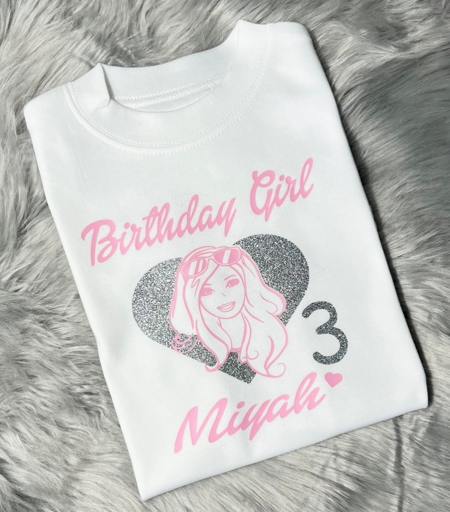 Personalised Doll birthday T-Shirt
