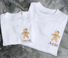 Load image into Gallery viewer, Personalised Children&#39;s Christmas Gingerbread Tee
