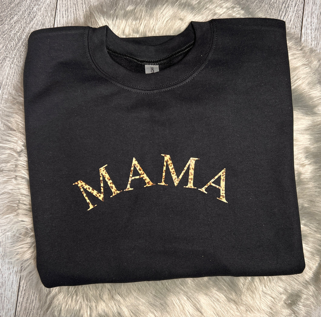 Adult Oversized Women's black MAMA jumper/sweatshirt.