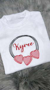 Personalised Children's Valentine's Heart Ring T-Shirt