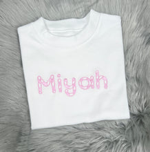 Load image into Gallery viewer, Personalised Embroidered Candy Cane Tee
