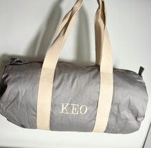 Load image into Gallery viewer, Personalised Embroidered Holdall Barrel Bag
