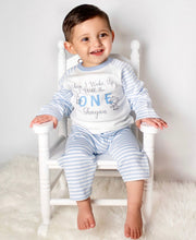 Load image into Gallery viewer, Personalised Children&#39;s Blue Safari Animal Birthday Pyjama&#39;s
