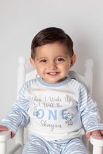 Load image into Gallery viewer, Personalised Children&#39;s Blue Safari Animal Birthday Pyjama&#39;s
