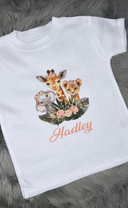 Personalised Safari Animal Tee