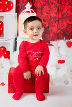 Load image into Gallery viewer, Personalised Red 1st Valentine&#39;s Babygrow
