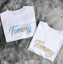 Load image into Gallery viewer, Personalised Children&#39;s Embroidered T-Shirt. - Long Sleeved
