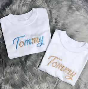 Personalised Children's Embroidered T-Shirt. - Long Sleeved