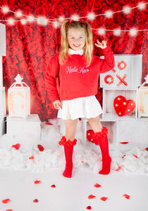 Personalised Children's Red Embroidered Valentine Jumper/Sweatshirt