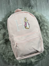 Load image into Gallery viewer, Personalised Embroidered Rabbit Initial Backpack
