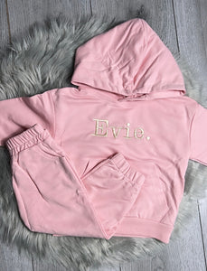 Personalised Children's Embroidered Tracksuit - Pink