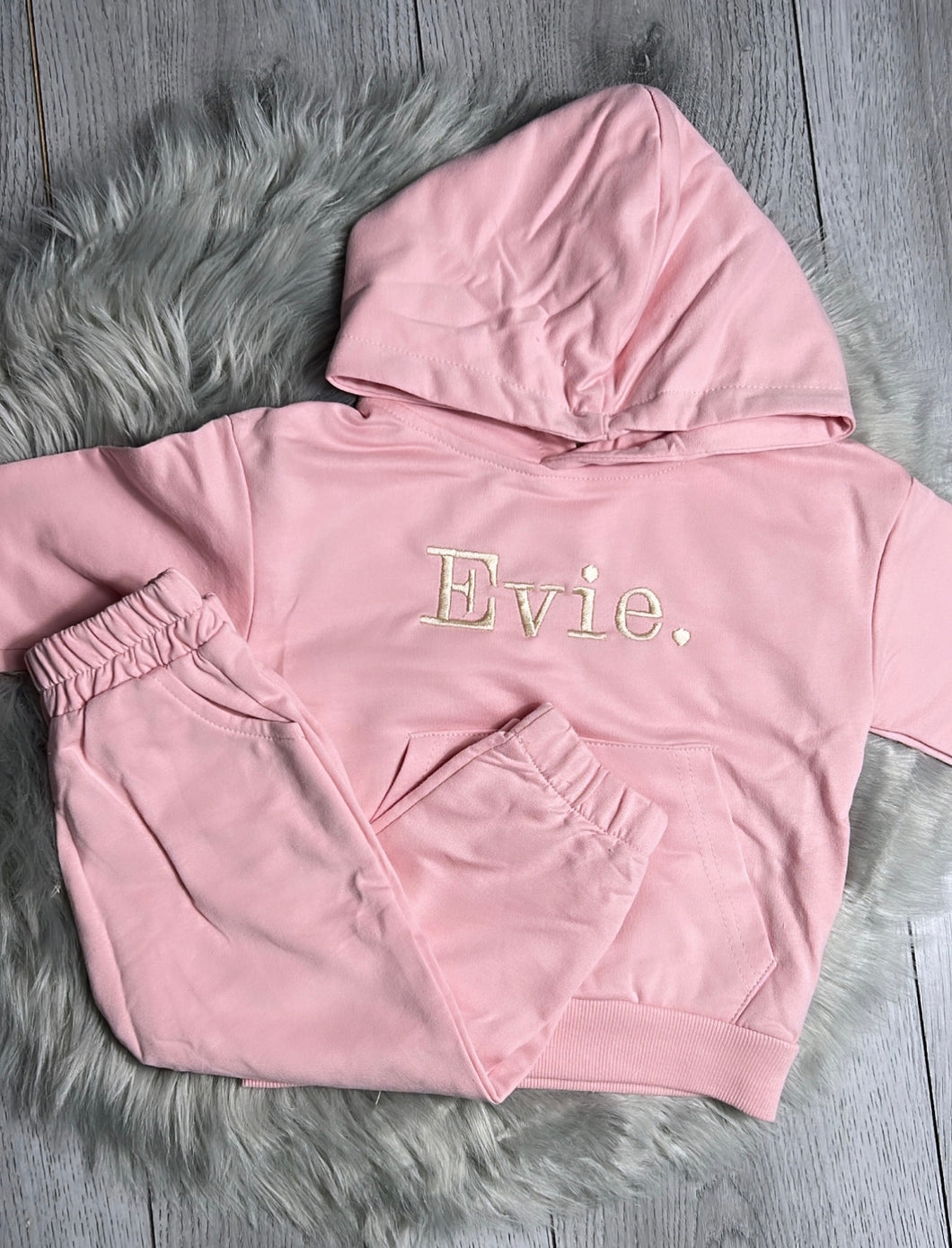 Personalised Children's Embroidered Tracksuit - Pink