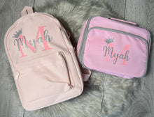 Load image into Gallery viewer, Personalised Children&#39;s Pink Bag. (Backpack or Cooler Bag available) - BabyCraftsUK
