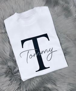 Personalised Children's Initial and Name T-Shirt