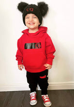 Load image into Gallery viewer, Personalised Children&#39;s Red &amp; Black Hoody Tracksuit
