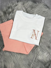 Load image into Gallery viewer, Embroidered Initial Rose Legging Set - BabyCraftsUK
