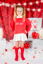 Load image into Gallery viewer, Personalised Children&#39;s Red Embroidered Valentine Jumper/Sweatshirt
