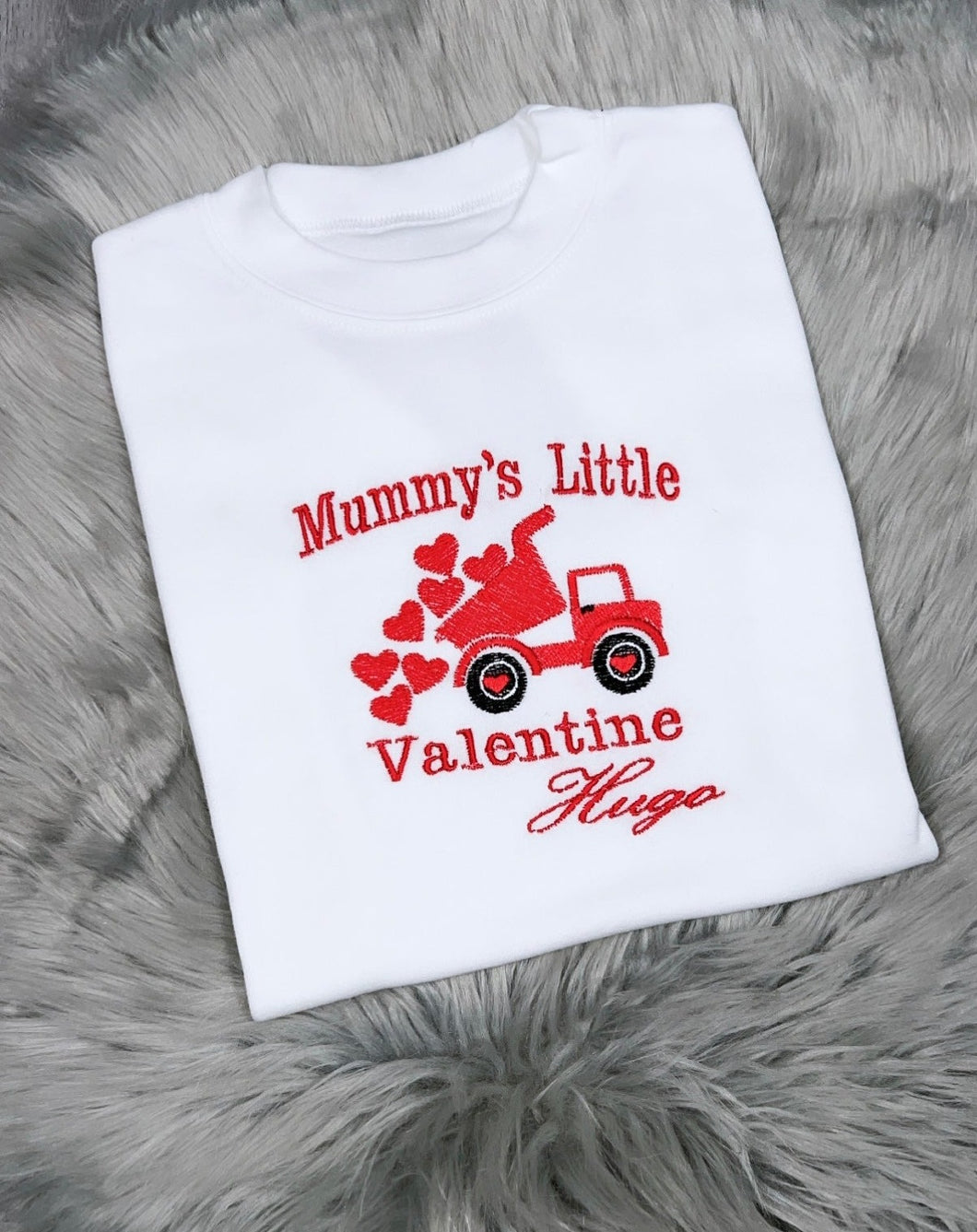 Personalised Children's Heart Truck Sweatshirt