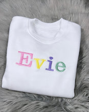 Load image into Gallery viewer, Personalised Pastel Children&#39;s Embroidered T-Shirt.
